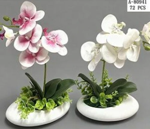 Flori Artificiale Ghiveci Pvc Wei Orhidee A-80941
